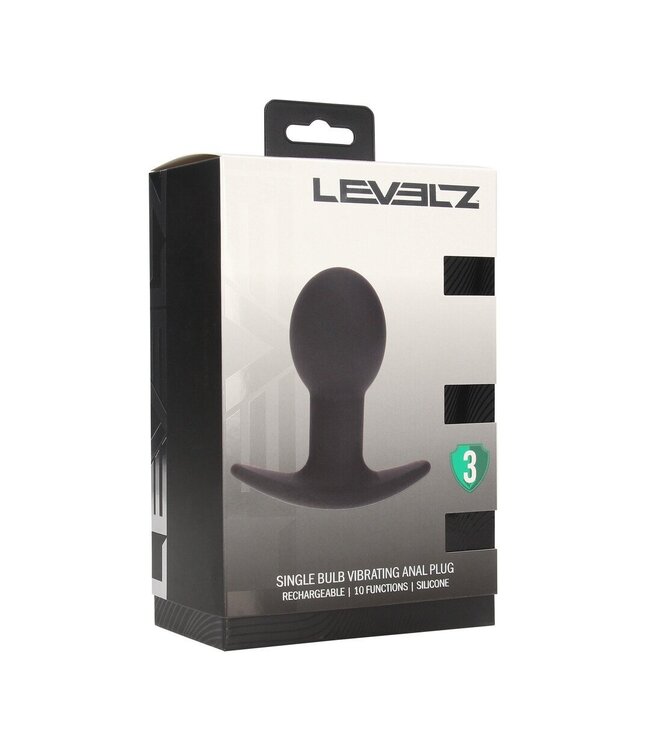 Levelz Einzelner vibrierender Analplug mit Glühbirne – 10Vibrationen aus Silikon
