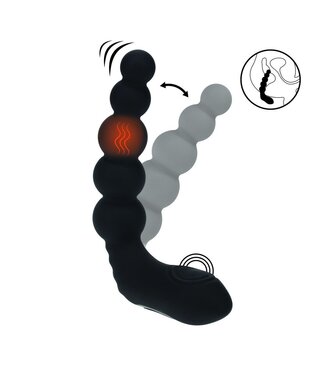 Levelz Vibrating Rechargeable Beaded Silicone Prostate Stimulator - Black