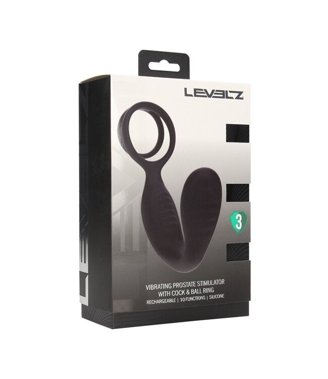 Levelz Intense Vibrating Prostate Stimulator with Cock & Ball Ring