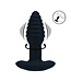 Levelz Vibrating Ribbed Black Silicone Anal Plug – Intense Pleasure 8.3cm