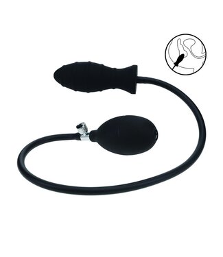 Levelz Geriffelter aufblasbarer Silikon-Analplug – anpassbares Vergnügen, 69 cm
