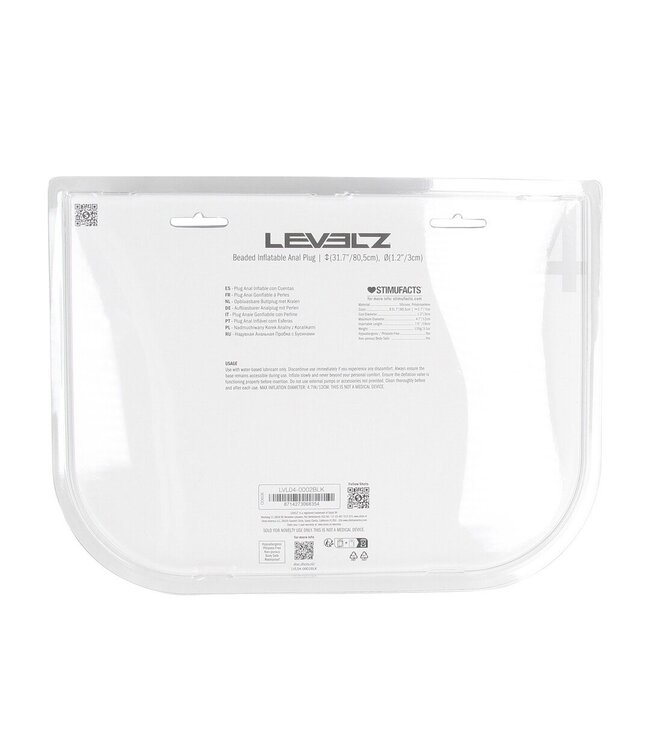 Levelz Erweiterbarer Silikon-Analplug 12 cm mit Perlen – Schwarz für intensives Vergnügen