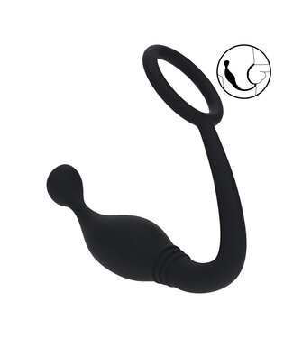 Levelz LEVELZ Silikon-Cockring mit Prostatastimulator – Intensives Vergnügen in Schwarz