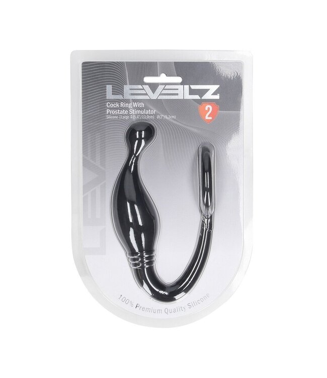 Levelz LEVELZ Silikon-Cockring mit Prostatastimulator – Intensives Vergnügen in Schwarz