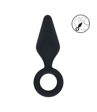 Levelz Levelz Siliconen Anal Plug Met Handlus 10 cm Zwart