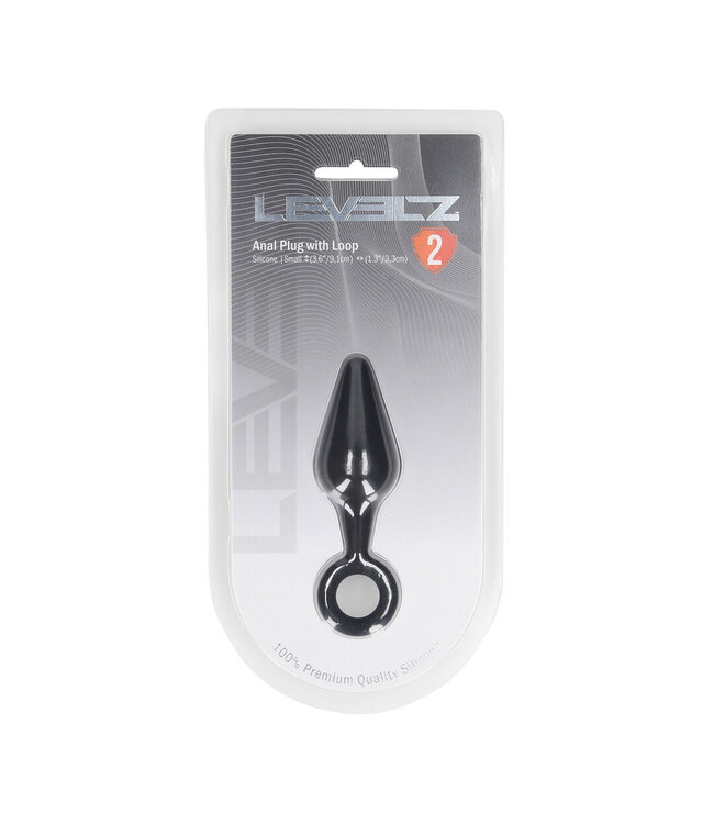 Levelz LEVELZ Silikon-Analplug mit Handschlaufe 9 cm – Präzise Stimulation in Schwarz