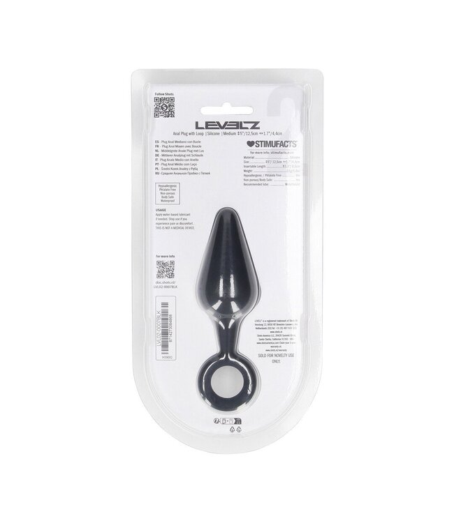 Levelz Levelz Siliconen Anale Plug Met Handlus 11,7 cm Zwart Level 2
