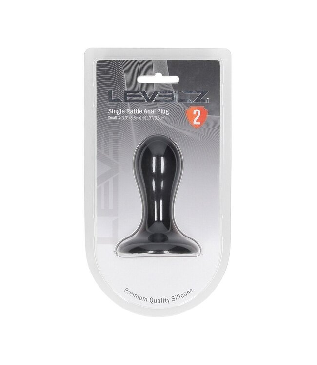 Levelz LEVELZ Siliconen Rattle Plug S 8,5 cm Zwart Met Flexibele Nek