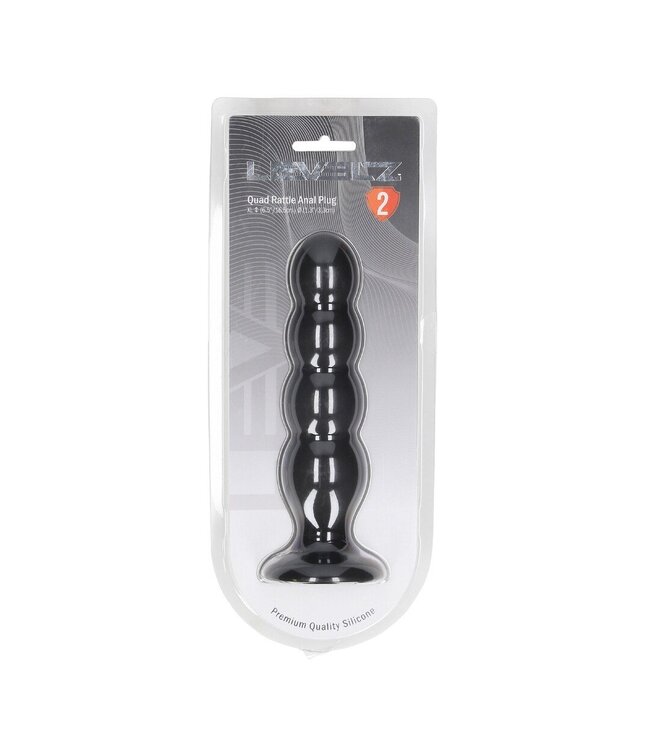 Levelz LEVELZ Quad Rattle XL Silicone Anal Plug - 16.5 cm Smooth Stimulation
