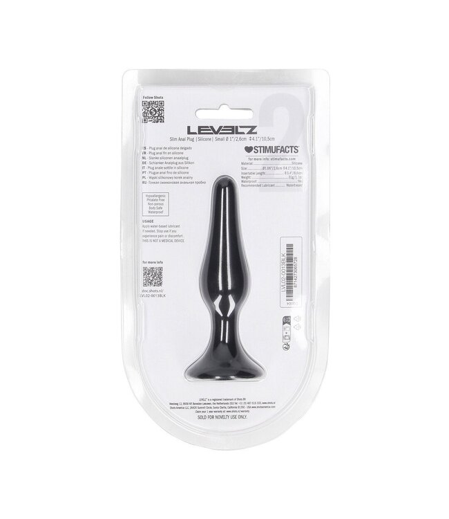 Levelz Slim Silicone Anal Plug Level 2 - Comfortable & Safe for Beginners