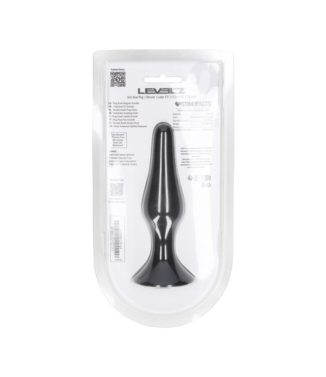 Levelz LEVELZ Schlanker Silikon-Analplug – 12,5 cm, sicher und stilvoll verpackt