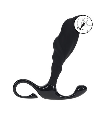 Levelz Siliconen Prostaat Massager Zwart S - Geribbelde Flexible Stimulator Levelz