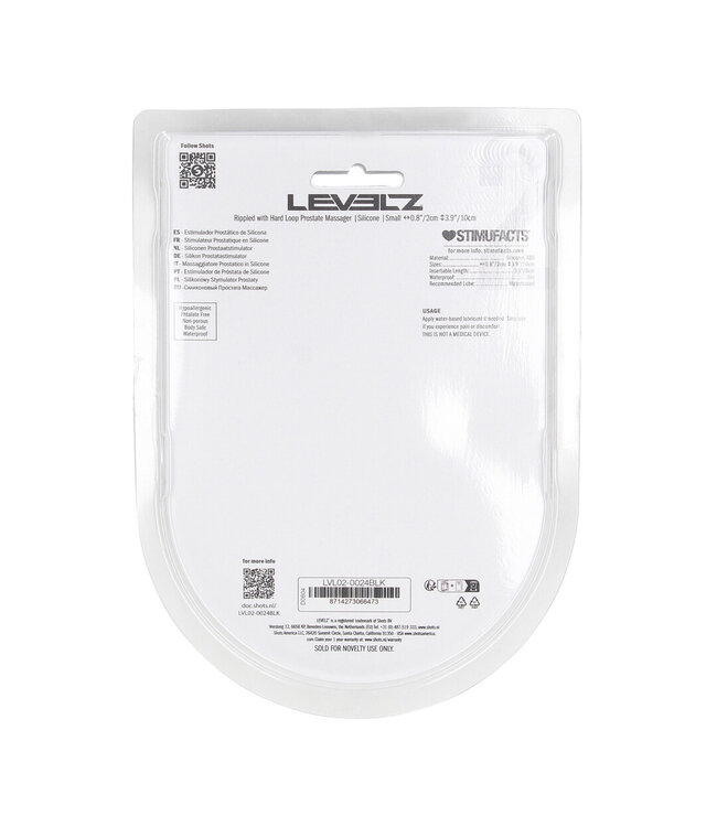 Levelz Siliconen Prostaat Massager Zwart S - Geribbelde Flexible Stimulator Levelz