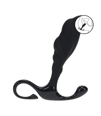 Levelz Levelz Silicone Prostaatstimulator M Zwart Met Geribbelde Textuur