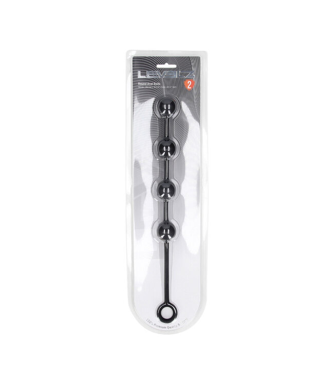 Levelz LEVELZ Medium Silicone Anal Beads - 32cm Black for Deep Sensations