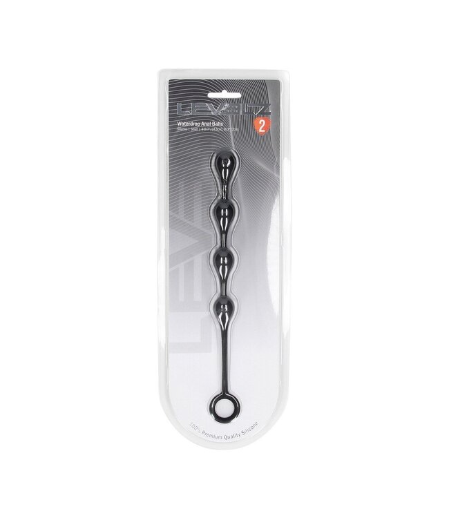 Levelz Levelz Siliconen Anale Parels S 20mm Zwart Met Veilig Lusje 24,6 cm