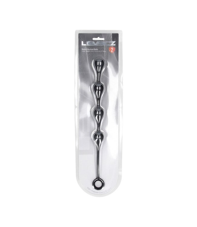 Levelz LEVELZ Medium Siliconen Anal Beads Waterdrop Zwart 33,5 cm