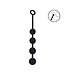 Levelz Large Round Silicone Anal Beads - 4.5 cm Black | Levelz