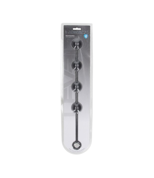 Levelz Levelz Runde Silikon-Analkugeln L – 4,5 cm – Schwarz für Fortgeschrittene