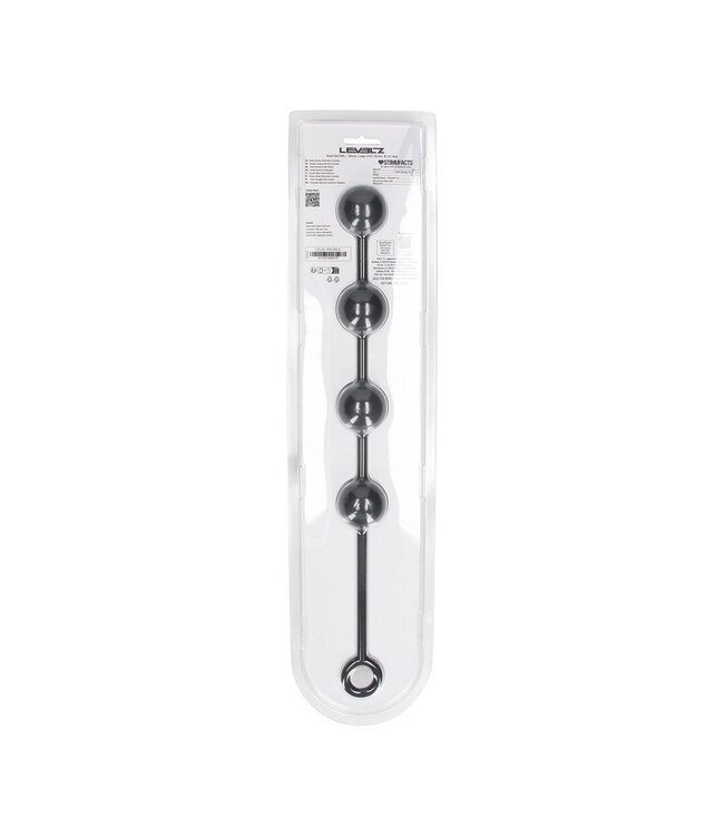 Levelz Levelz Runde Silikon-Analkugeln L – 4,5 cm – Schwarz für Fortgeschrittene