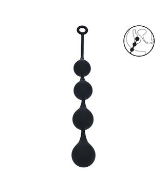 Levelz Silikon-Wassertropfen-Analkugeln XL 52,6 cm – Intensive Stimulation in Schwarz