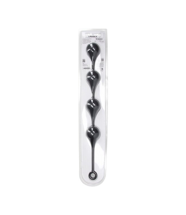 Levelz Siliconen Waterdruppel Anal Balls XXL 60 mm - 56,5 cm - Zwart Voor Ervaren Gebruikers