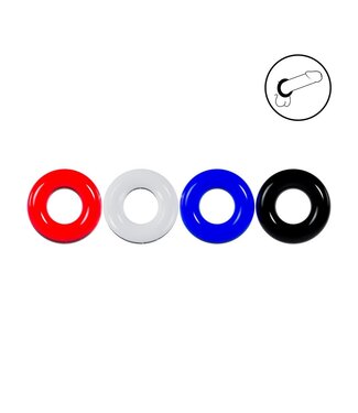 Levelz LEVELZ Cockring Set 4 Stuks TPE Multicolor Voor Beginners Met Comfort