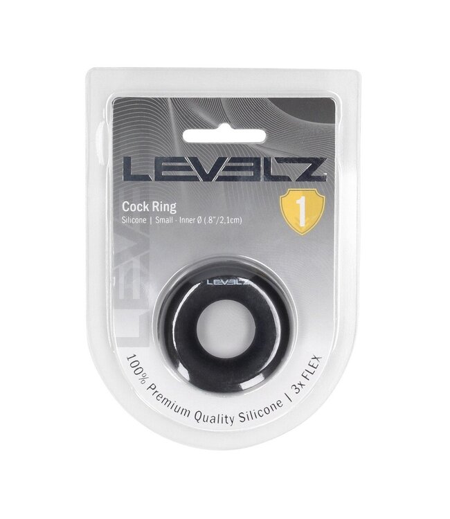 Levelz Siliconen Stretch Cockring S Zwart Voor Verhoogd Uithoudingsvermogen