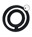 Levelz Classic Grooved Black Silicone Penis and Ball Ring for Intense Pleasure