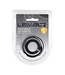 Levelz Classic Grooved Black Silicone Penis and Ball Ring for Intense Pleasure