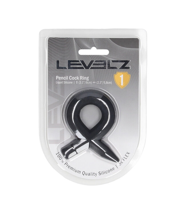 Levelz Siliconen Cockring Met Slank Potloodprofiel Zwart – Comfortabel En Flexibel
