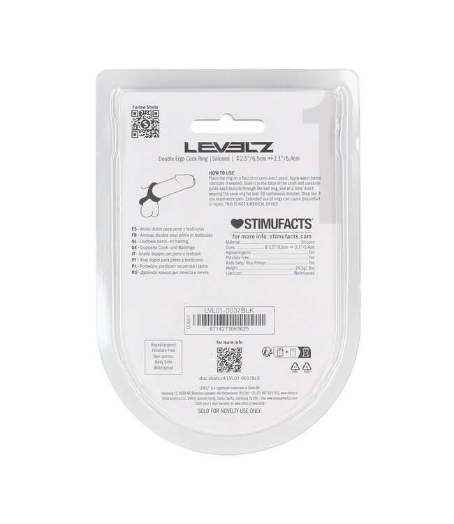 Levelz LEVELZ DualFit Siliconen Cockring Voor Schacht En Scrotum - Comfort & Controle