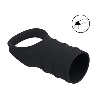 Levelz LEVELZ Silicone Cock Ring & Ribbed Sleeve - Enhanced Stimulation Accessory