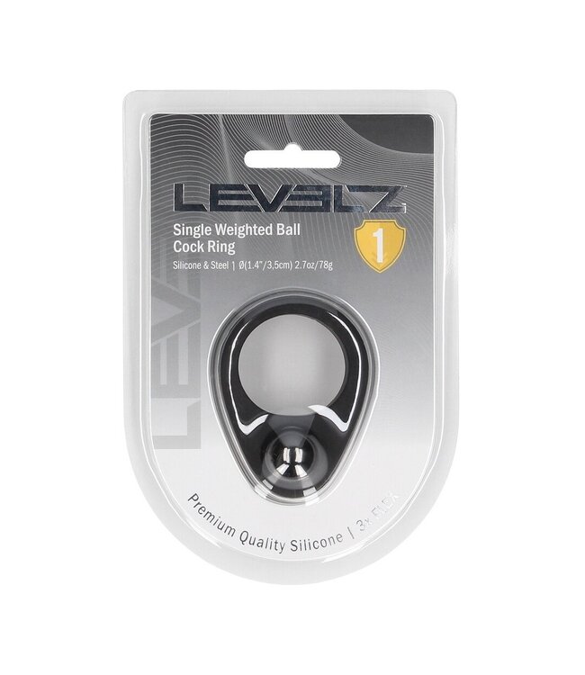 Levelz LEVELZ Siliconen Cockring Met Intern Gewicht Voor Extra Druk - Zwart