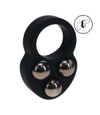 Levelz LEVELZ Vloeibare Siliconen Cockring Met Drievoudig Intern Gewicht – Zwart