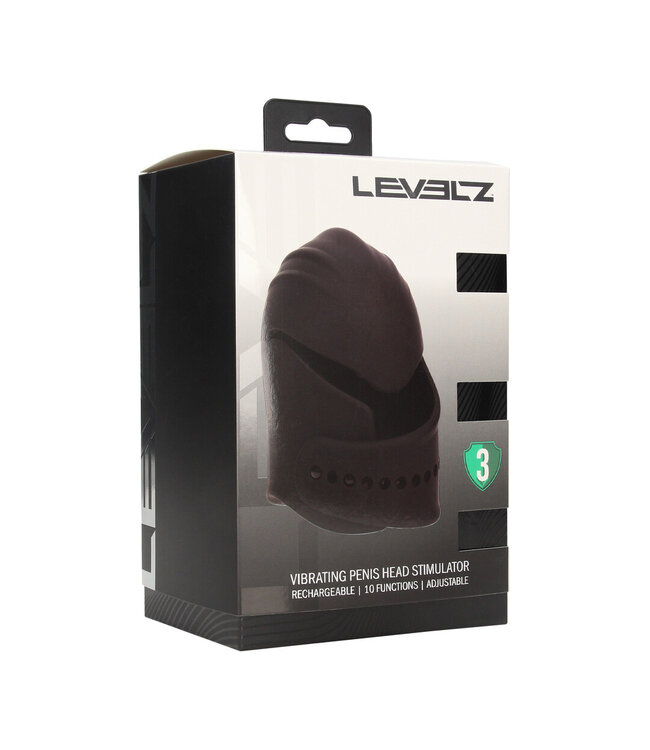 Levelz Siliconen Verstelbare Penis Hoofd Vibrator Met 10 Vibratie Instellingen - Zwart