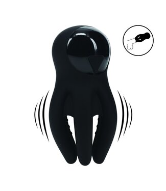 Levelz Ergonomischer Silikon-Penisstimulator mit 10 Vibrationsmodi – Schwarz