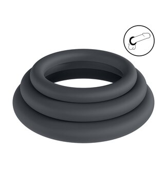 Levelz LEVELZ Classic Silicone Cockring Set - L/XL/XXL for Ultimate Comfort