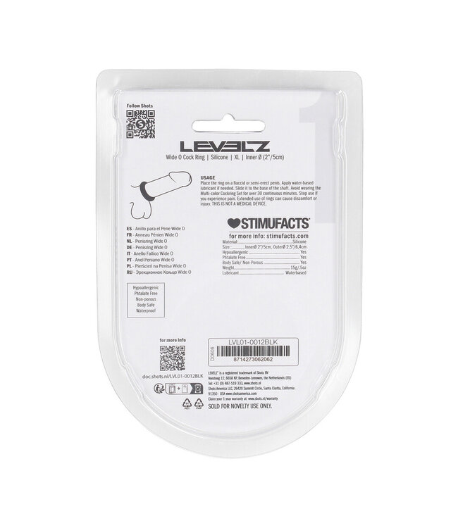 Levelz LEVELZ XL Wide O Silicone Cock Ring - Comfort & Performance Boost