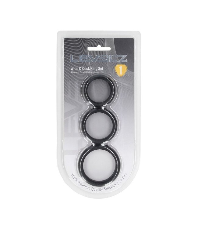 Levelz LEVELZ Silikon-Cockring-Set in Schwarz – XS/S/M für individuelles Vergnügen