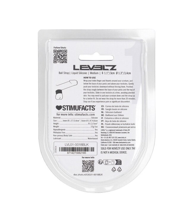 Levelz LEVELZ Flexible Silicone Ball Strap M 34mm - Comfort & Tension