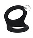 Levelz LEVELZ Siliconen Dual Ring Cockring L - Zwart, Verstelbare Pressie