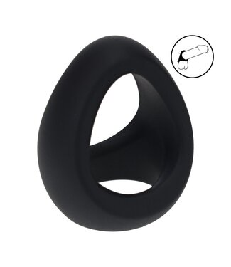 Levelz LEVELZ Tri-O Silicone Cockring Met Drievoudige Ondersteuning Zwart