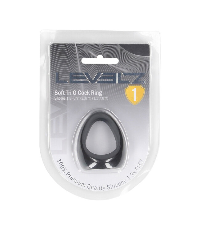 Levelz LEVELZ Tri-O Silicone Cockring Met Drievoudige Ondersteuning Zwart