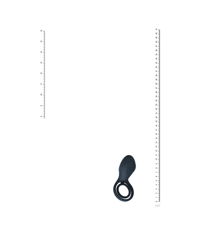 Levelz Levelz Black Vibrating Cock Ring with Wing Stimulator for Enhanced Pleasure