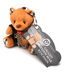 XR Brands Whipped Teddy Bear Keyring - Tough, Funny Gift for Adventurous Souls