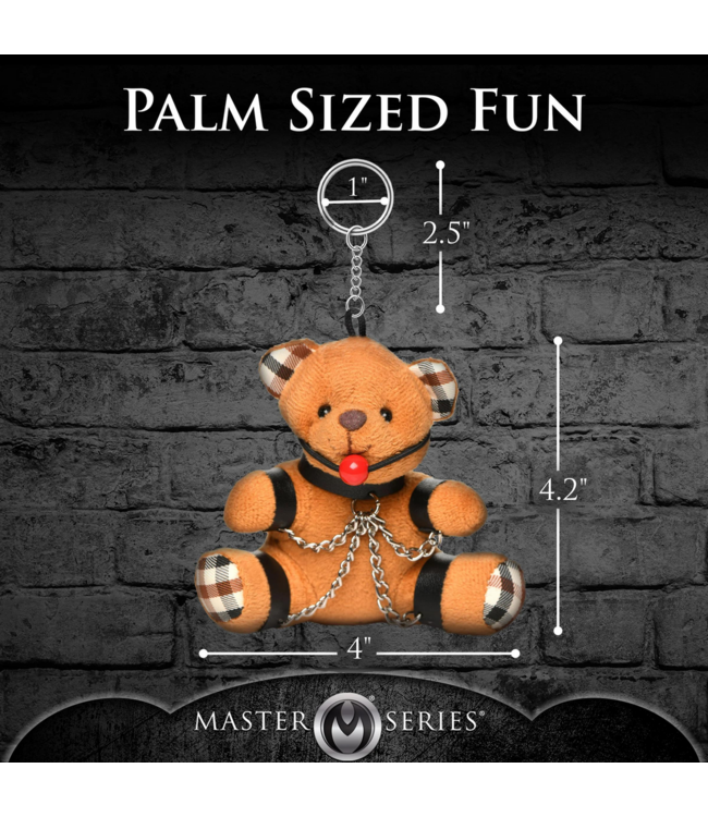 XR Brands Verspielter Bondage-Teddybär Schlüsselanhänger – Cool & Handlich Braun