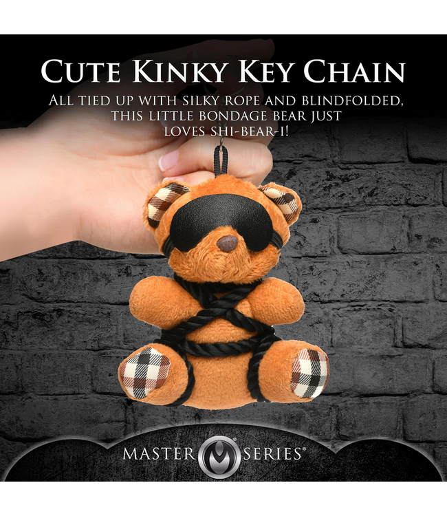 XR Brands Tied-Up Teddy Bear Keyring – Cute & Unique Desk Accessory