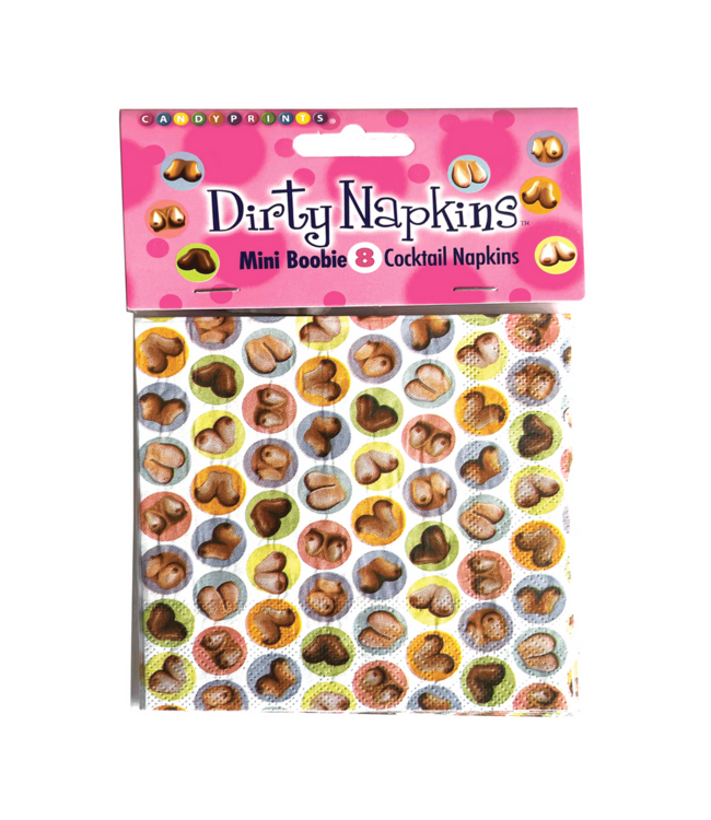 Little Genie Productions Stylish 2-Ply Dirty Boob Napkins - Set of 8 for Parties!