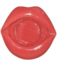 Kheper Games Rode Lipvormige Asbak Van Glas – Stijlvol Uniek Rookaccessoire